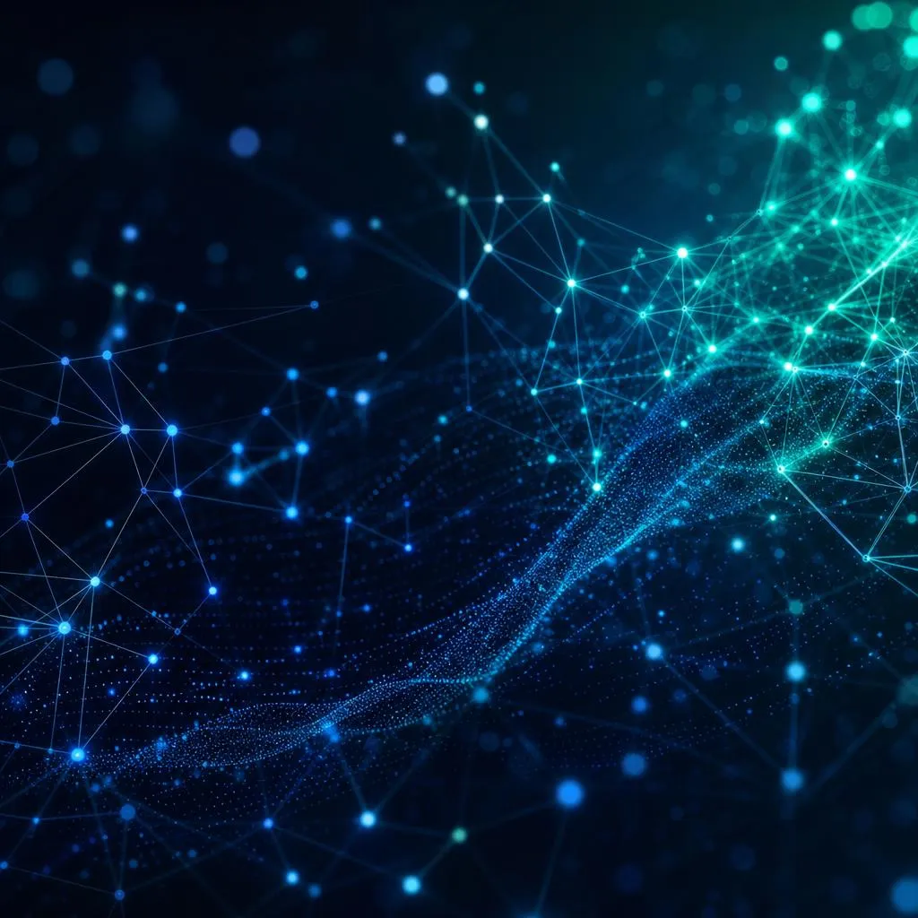 Abstract digital network representing connected audiences